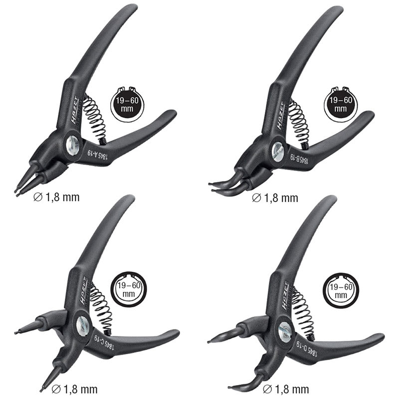 1845/4 サークリッププライヤー セット 4個組