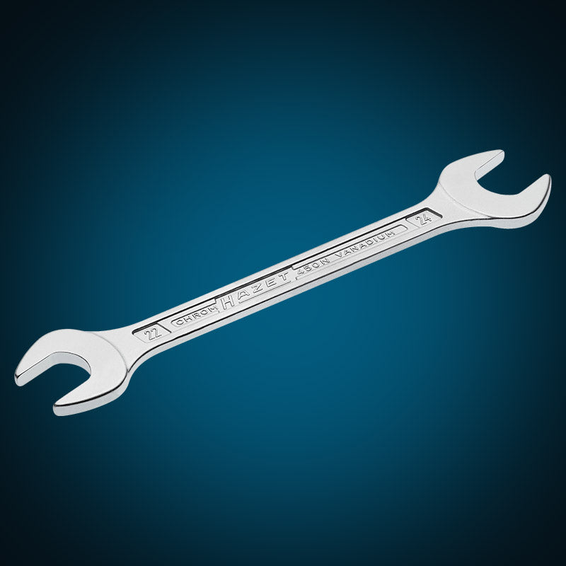 HAZET 450N-22 X24 Open End Wrench - Professional Chrome Vanadium Steel, Slim Head Design