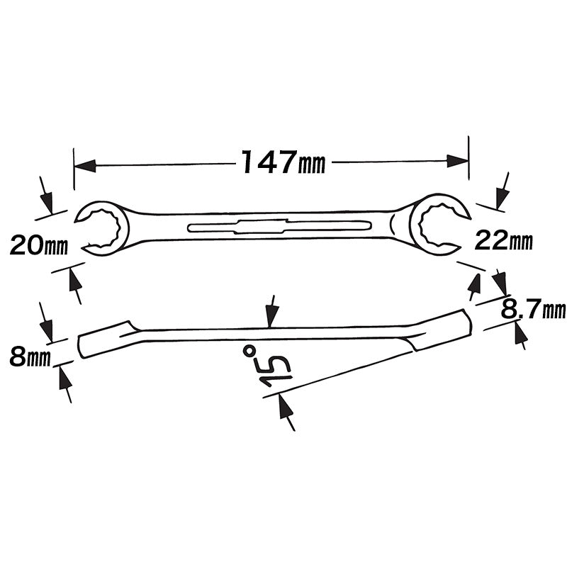 612-10X11 フレアナットレンチ