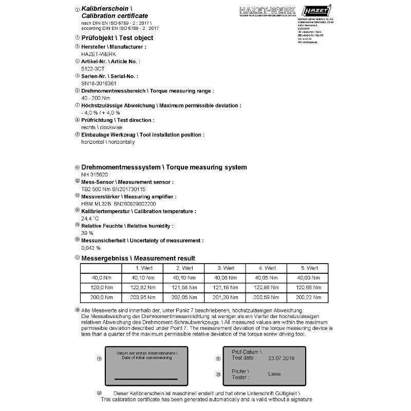 5120-3CT トルクレンチ 1/2" 10-60Nm
