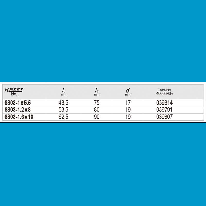 8803-1x5.5 マイナスドライバーソケット 3/8”