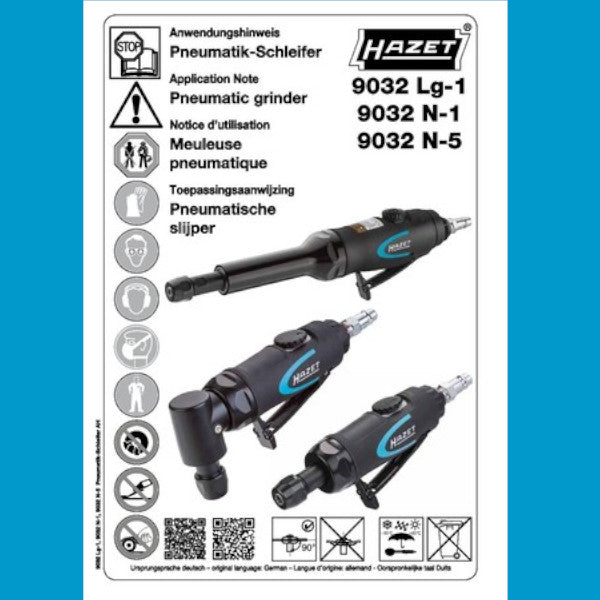 HAZET ストレートダイグラインダー コレットチャック 6mm 9032N-1-
